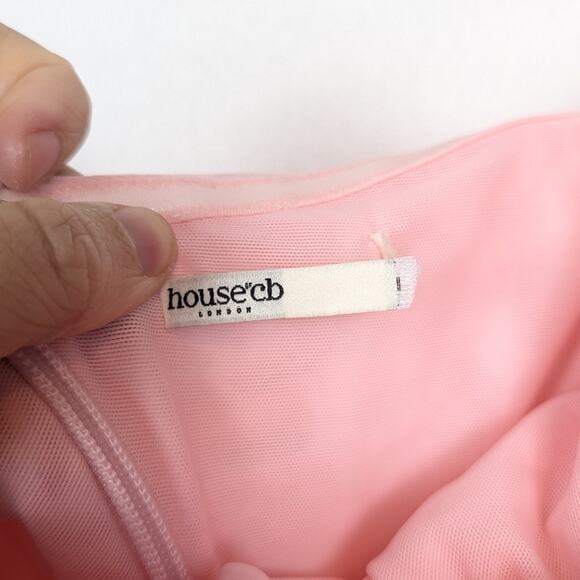 House of CB Fairy Pink Mesh Maxi Dress - Picture 7 of 9